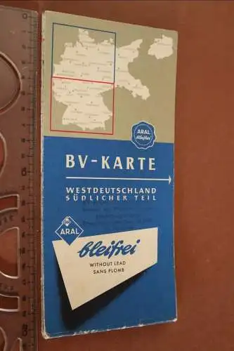 Alte Aral BV-Karte Westdeutschland 50-60er Jahre ???