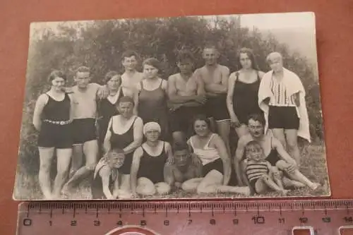 Tolles altes Foto - Gruppe Personen - Badegäste - Badezeug  20-30er Jahre