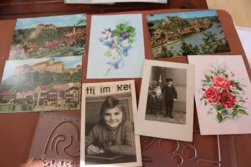 sieben alte Karten - Burghausen und Kitsch 