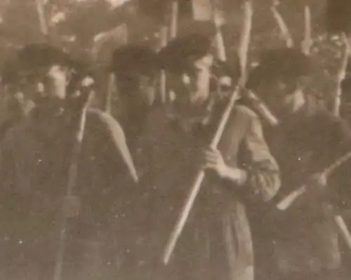 tolles altes Foto Pimpfe Jugend Arbeitseinsatz - Spaten 
