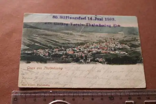 Tolle alte Karte - Gruss aus Thalmüssing - Stiftungsfest Gesang Verein 1908