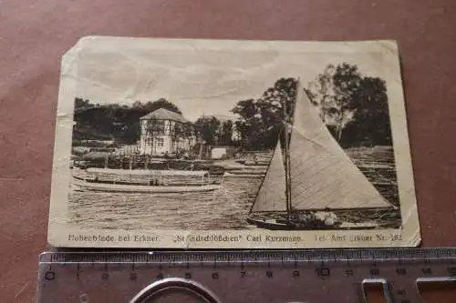 Tolle alte Karte - Hohenbinder bei Erkner Strandschlößchen 1921 (2)