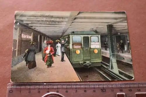 Tolle alte Karte - U-Bahn Station Barkhof Hamburg - 1911