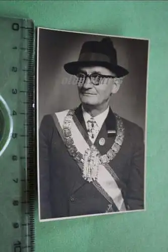 Tolles altes Foto - Portrait eines Schützenkönigs Kette Halsorden - Euskirchen ?