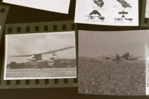 Konvolut Negative - abfotografierte Buchseiten ? Flugzeuge -