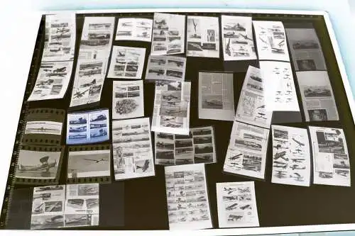 Konvolut Negative - abfotografierte Buchseiten ? Flugzeuge - 