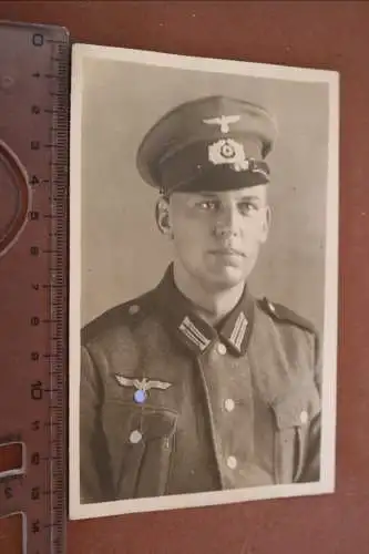 tolles altes Foto - Portrait Soldat Schirmmütze (5)