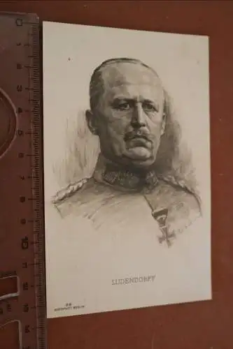 alte Wohlfahrtskarte - Portrait General Ludenforff 