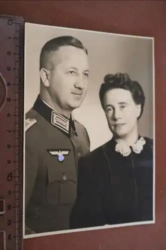 tolles altes Foto - Portrait Soldat mit Frau - Frankfurt am Main 1940