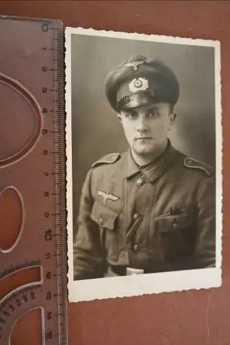 Tolles altes Foto - Portrait Soldat Schirmmütze - Kudowa