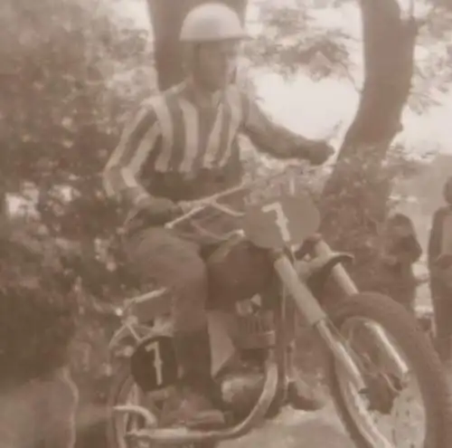 tolles altes Nagativ - Motorcross ?? DDR ??? 50-60er Jahre