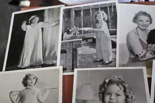 sieben alte Fotokarten Kinderstars - Shirley Temple, Peter Bosse usw. Ross Verla