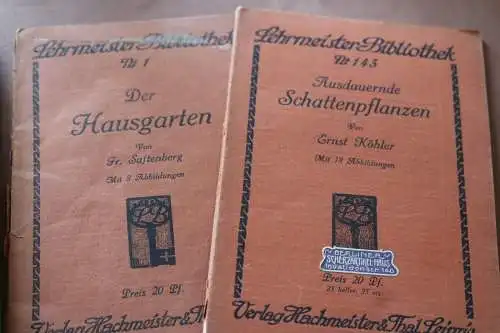 drei tolle alte Gartenbücher - Lehrmeister Bibliothek  1911 und anderes 