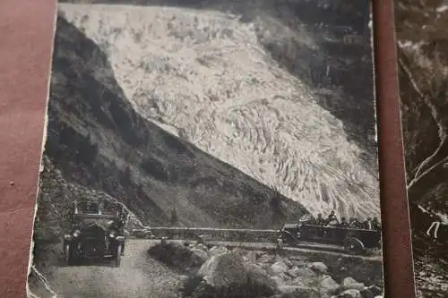 zwei tolle alte Karten - Rhonegletscher und Gletsch Grimselstrasse  1922