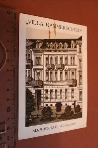 tolle alte Werbekarte - Villa Hammerschmid Marienbad, Alleegasse20-30er Jahre ?