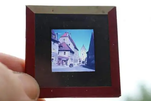 11 tolle alte Farbdias  Glasdias - Bayern - Karlstadt und andere - 50-60er Jahre