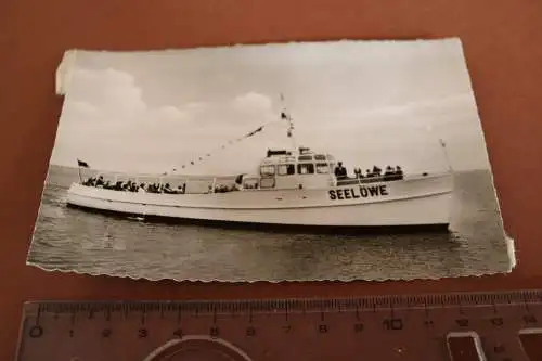 tolle alte Karte -  Bäder Schnellschiff Seelöwe  Timmendorf 