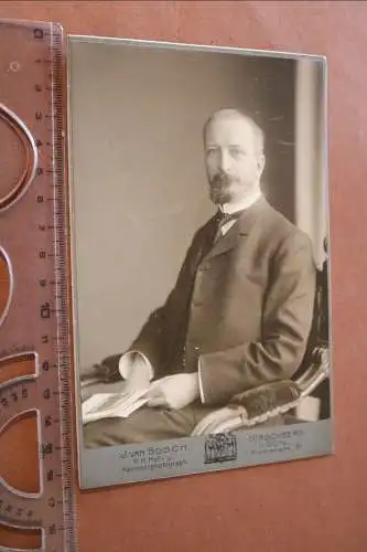 Tolles altes  Kabinettfoto- Portrait Mann aus Hirschberg Schlesien