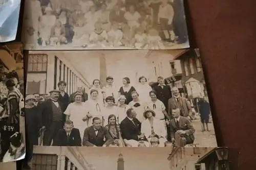 sechs tolle alte  Gruppenfotos - Borkum ?  1910-20 