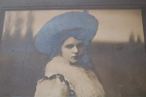 tolles altes großes Foto auf Pappe - Portrait einer hübschen Frau - 1910-20 ?