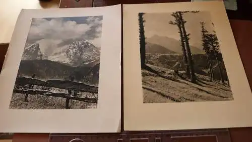 Zwei tolle alte Fotos - Korn-Künstler-Fotos ?  2640 Bergausblick u 2686 Watzmann