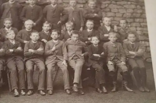 tolles altes großes Klassenfoto - Knabenschule - Ort ??? 1910-20 ???