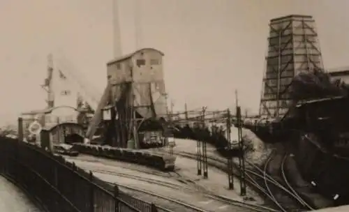 Tolles altes Foto Eisenbahnschienen Burbacher Hütte Saarbrücken 30-40er Jahre