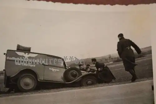 altes Foto - Oldtimer im Graben - Gaufilmstelle - Gau Thüringen -