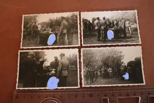 vier tolle alte Fotos - Südfront - Ferntrauung - Soldaten 