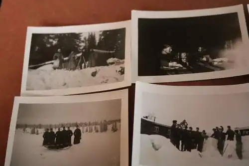 13 tolle alte Fotos - Soldaten Panzertruppe im Schnee - Norwegen Februar 1945 