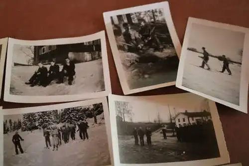 13 tolle alte Fotos - Soldaten Panzertruppe im Schnee - Norwegen Februar 1945 