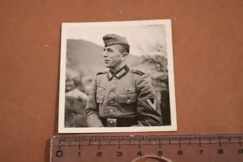 Tolles altes Foto Portrait eines Soldaten - Norwegen - November 1944