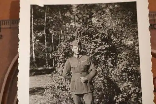 Tolles altes Foto  Portrait deutsche Soldat - unbekannte Kragenspiegel ?