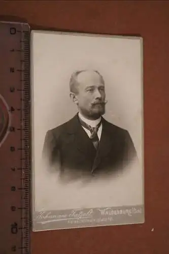 Tolles altes CDV-Foto - Portrait eines Mannes aus Waldenburg Schlesien