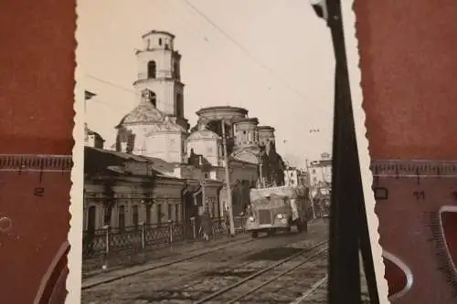 altes Foto - LKW in Orel - Brücke über die Oka ?