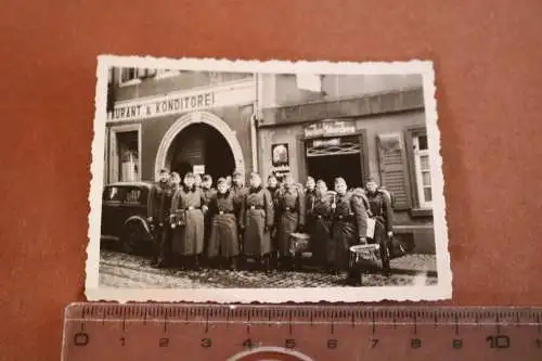 Tolles altes Foto - Soldaten vor Gasthaus Zum Storchen - Ludwig Wetzel - Oppenhe