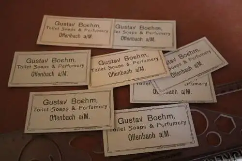 Acht tolle alte Sammelbilder 1. Weltkrieg ? Gustav Boehm - Offenbach - selten ?