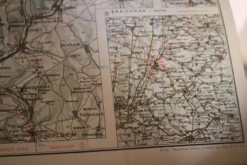 tolle alte Wanderkarte Ravenstein - Odenwald - 30-40er Jahre ???? 