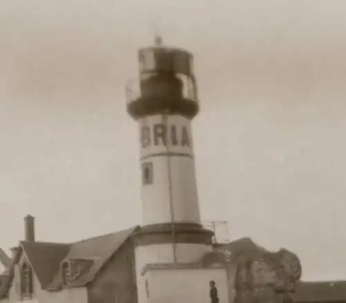 zwei alte Negative Leuchttürme Bretagne Phare de Men-Brial und Ar-Men 40er Jahre