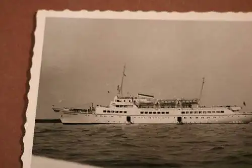 tolles altes Foto - Fährschiff ?? Helgoland 1961