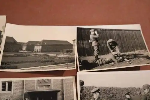 sechs  alte Fotos - Soldaten - Schiessausbildung - Kasernen - Ort ?? 