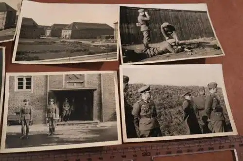 sechs  alte Fotos - Soldaten - Schiessausbildung - Kasernen - Ort ?? 