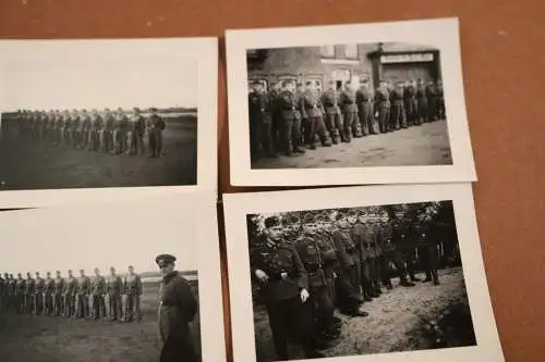 sechs alte Foto - Gruppe Soldaten auf Schiessstand - Ort ?? Bavaria St. Pauli Bi