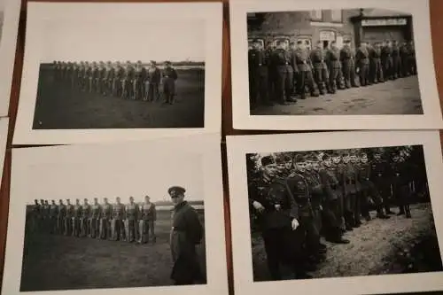 sechs alte Foto - Gruppe Soldaten auf Schiessstand - Ort ?? Bavaria St. Pauli Bi