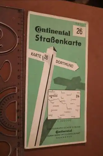 Tolle alte Continental Straßenkarte 26 - Dortmund  30-40er Jahre ?