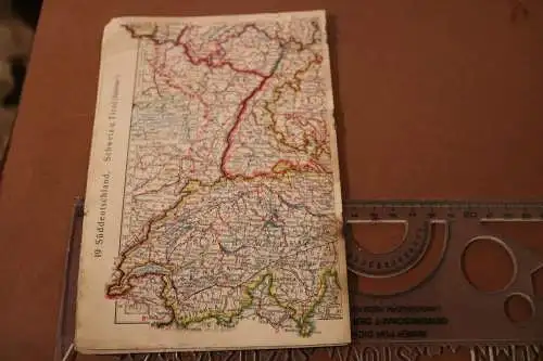 Reste eines Buches - Atlas ??? Landkarten auch Pommern und Niederschlesien