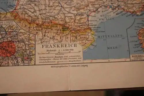 tolle alte Landkarte - Frankreich - Alter ??