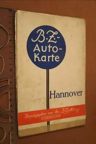 Tolle alte BZ Autokarte - Hannover  30-40er Jahre