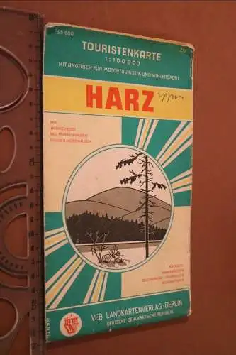 Tolle alte Touristenkarte - Harz - VEB Landkartenverlag Berlin - 70er Jahre ?