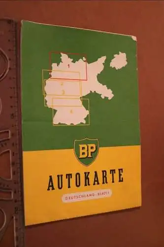 Tolle alte BP Autokarte - Deutschland Blatt 1 - 30-40er Jahre